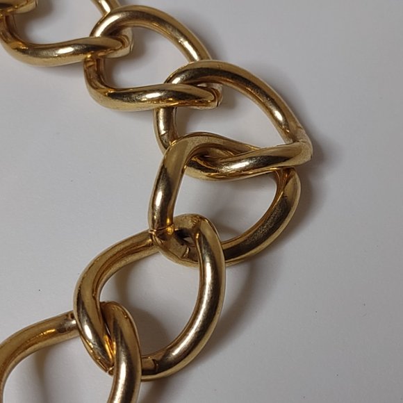 Heavy Gold Tone Monet Chain Necklace 17.5 Inches Long - Picture 8 of 12